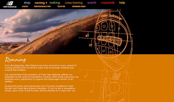 New Balance New Website 2000